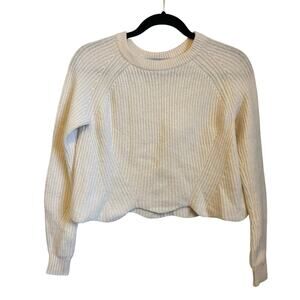 Autumn Cashmere Scalloped Sweater Size Small